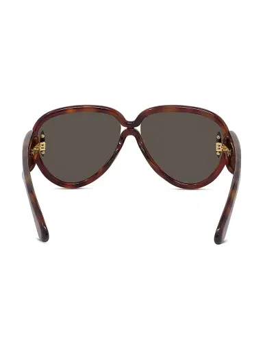 LOEWE Women's Paula's Ibiza 65MM Pilot Sunglasses - Dark Havana Brown Mirror | Thumbnail 5 LOEWE Women's Paula's Ibiza 65MM Pilot Sunglasses - Dark Havana Brown Mirror | Thumbnail 5