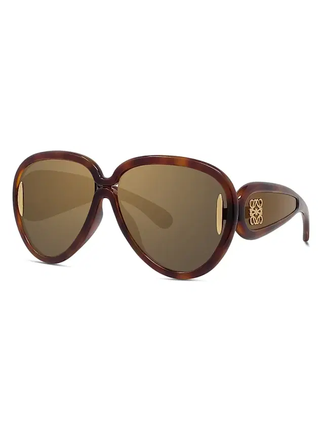 Women's Paula's Ibiza 65MM Pilot Sunglasses - Dark Havana Brown Mirror Women's Paula's Ibiza 65MM Pilot Sunglasses - Dark Havana Brown Mirror