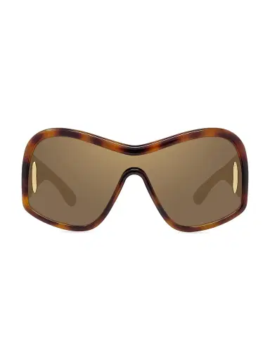 LOEWE Women's Fashion 144MM Mask Sunglasses - Dark Havana Brown Mirror | Thumbnail 2 LOEWE Women's Fashion 144MM Mask Sunglasses - Dark Havana Brown Mirror | Thumbnail 2