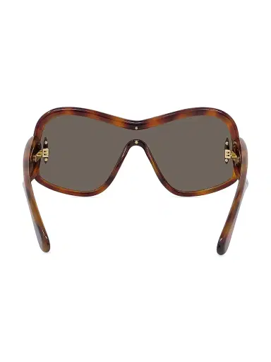 LOEWE Women's Fashion 144MM Mask Sunglasses - Dark Havana Brown Mirror | Thumbnail 5 LOEWE Women's Fashion 144MM Mask Sunglasses - Dark Havana Brown Mirror | Thumbnail 5