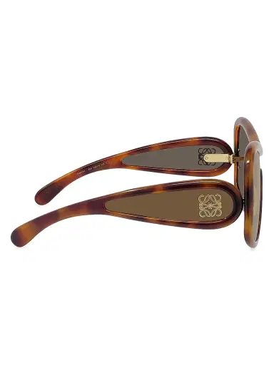 LOEWE Women's Fashion 144MM Mask Sunglasses - Dark Havana Brown Mirror | Thumbnail 7 LOEWE Women's Fashion 144MM Mask Sunglasses - Dark Havana Brown Mirror | Thumbnail 7