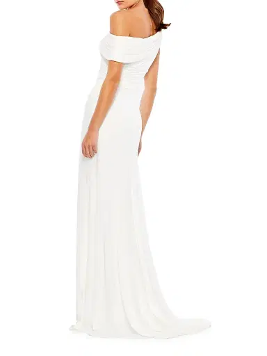 Mac Duggal Women's Ieena Jersey Asymmetric Gown | Thumbnail 2 Mac Duggal Women's Ieena Jersey Asymmetric Gown | Thumbnail 2