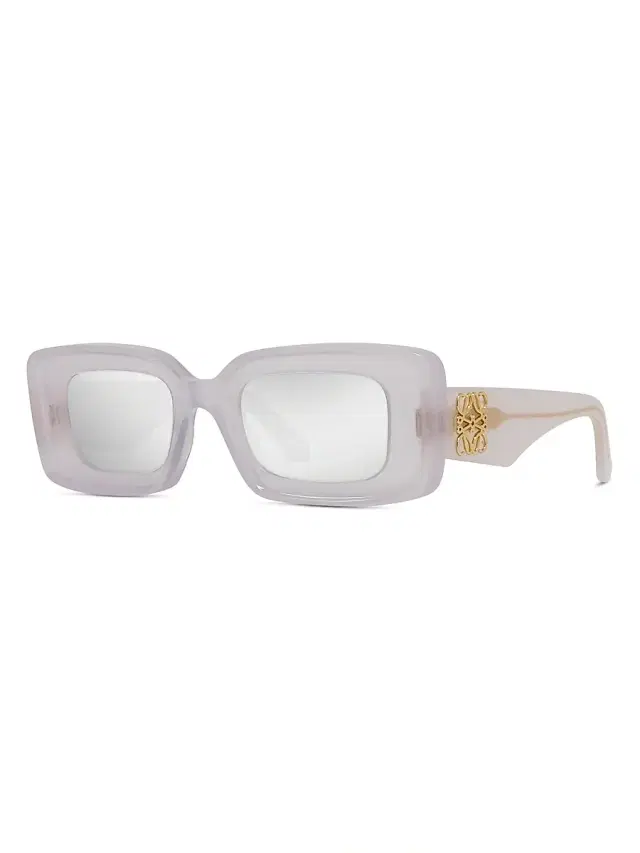 Women's Chunky Anagram Rectangle Sunglasses -  Smoke Mirror