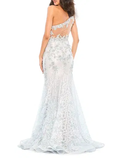 Mac Duggal Women's Embellished Lace Mermaid Gown - Rose | Thumbnail 6 Mac Duggal Women's Embellished Lace Mermaid Gown - Rose | Thumbnail 6
