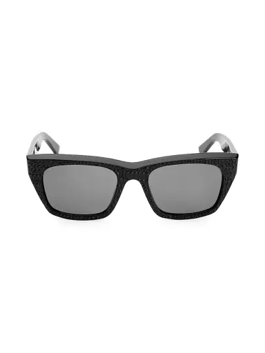 Celine Men's 53MM Textured Square Sunglasses - Black | Thumbnail 2