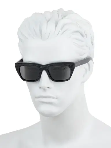 Celine Men's 53MM Textured Square Sunglasses - Black | Thumbnail 4