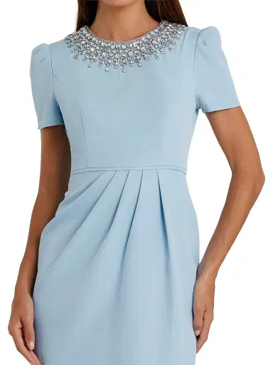 Mac Duggal Women's Crystal-Embellished Sheath Midi-Dress - French Blue | Thumbnail 3