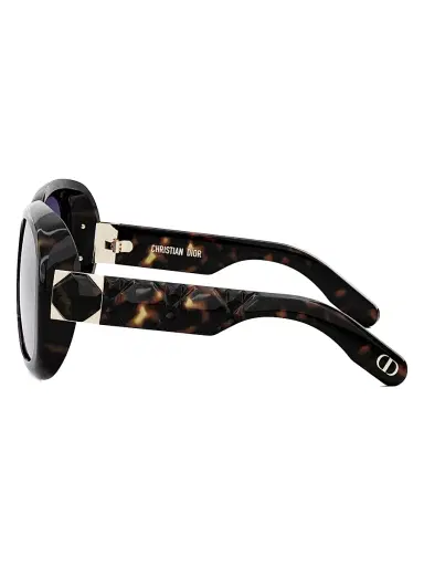 DIOR Women's Lady 95.22 R2I Round Sunglasses - Dark Havana | Thumbnail 3