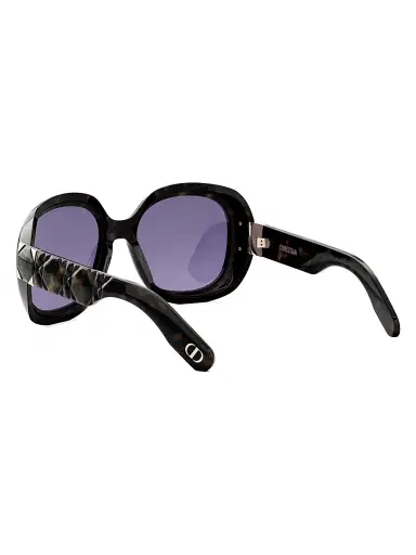 DIOR Women's Lady 95.22 R2I Round Sunglasses - Dark Havana | Thumbnail 4