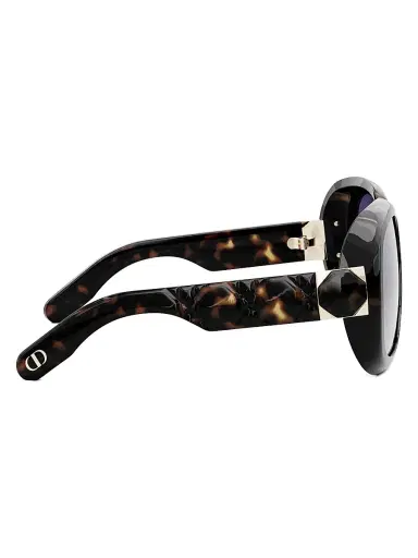 DIOR Women's Lady 95.22 R2I Round Sunglasses - Dark Havana | Thumbnail 7