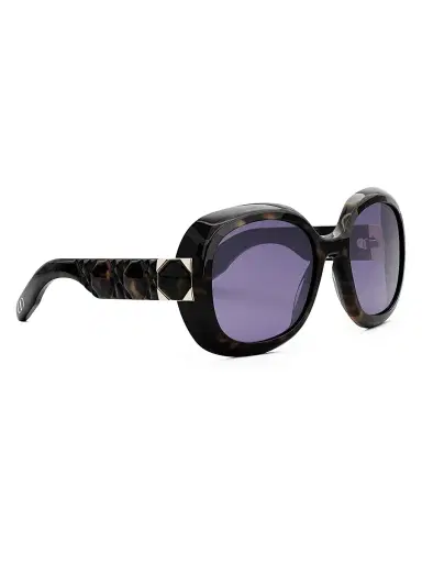 DIOR Women's Lady 95.22 R2I Round Sunglasses - Dark Havana | Thumbnail 8