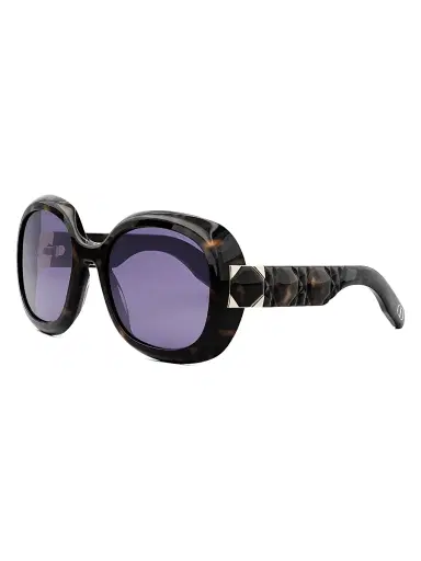 DIOR Women's Lady 95.22 R2I Round Sunglasses - Dark Havana | Thumbnail 1