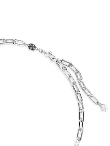 Swarovski Women's Constella Rhodium-Plated &  Crystal Chain Necklace - White Gold | Thumbnail 2
