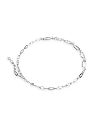 Swarovski Women's Constella Rhodium-Plated &  Crystal Chain Necklace - White Gold | Thumbnail 3