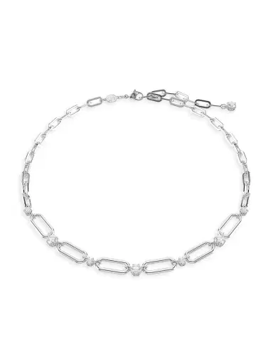 Swarovski Women's Constella Rhodium-Plated &  Crystal Chain Necklace - White Gold | Thumbnail 4
