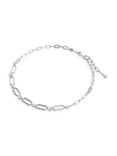 Swarovski Women's Constella Rhodium-Plated &  Crystal Chain Necklace - White Gold | Thumbnail 1