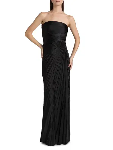 A.L.C. Women's Bianca Pleated Strapless Gown | Thumbnail 3 A.L.C. Women's Bianca Pleated Strapless Gown | Thumbnail 3