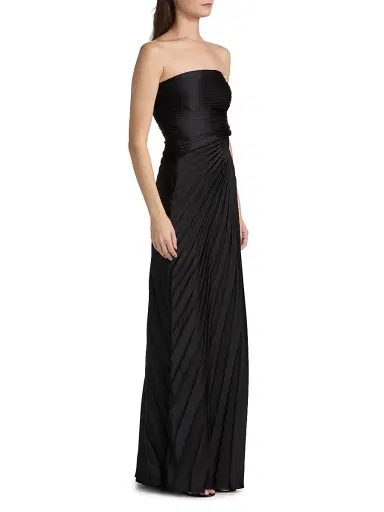 A.L.C. Women's Bianca Pleated Strapless Gown | Thumbnail 4 A.L.C. Women's Bianca Pleated Strapless Gown | Thumbnail 4