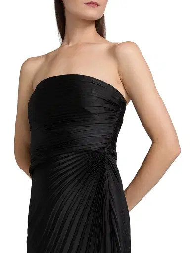 A.L.C. Women's Bianca Pleated Strapless Gown | Thumbnail 6 A.L.C. Women's Bianca Pleated Strapless Gown | Thumbnail 6