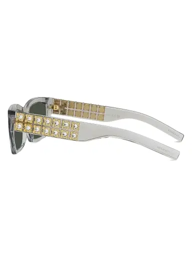 Givenchy Women's 4G Rectangular Sunglasses - Transparent Grey Green | Thumbnail 3