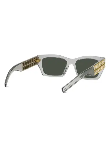 Givenchy Women's 4G Rectangular Sunglasses - Transparent Grey Green | Thumbnail 6