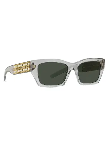 Givenchy Women's 4G Rectangular Sunglasses - Transparent Grey Green | Thumbnail 8