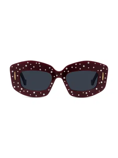 Loewe Women's Anagram 49MM Crystal Rectangular Sunglasses | Thumbnail 1 Loewe Women's Anagram 49MM Crystal Rectangular Sunglasses | Thumbnail 1