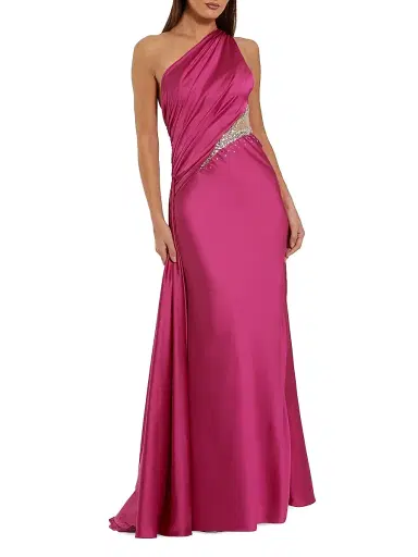 Mac Duggal Women's Satin One-Shoulder Gown | Thumbnail 1 Mac Duggal Women's Satin One-Shoulder Gown | Thumbnail 1