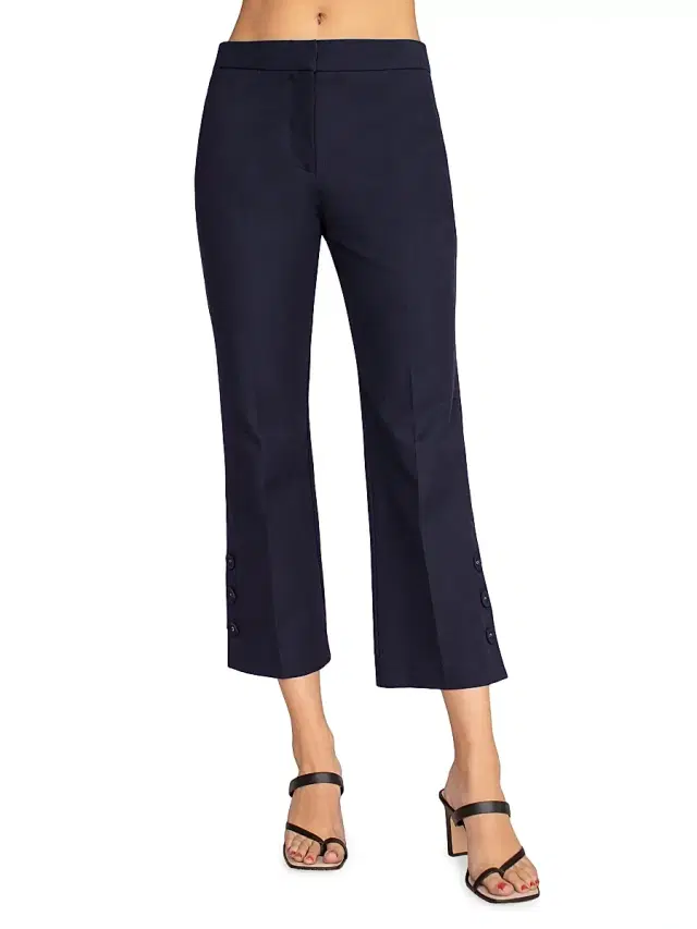 Trina Turk Women's Ore Cropped Boot-Cut Pants - Indigo