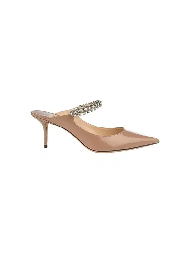 Jimmy Choo Women's Bing 65MM Embellished Patent Leather Mules - Ballet Pink | Thumbnail 1 Jimmy Choo Women's Bing 65MM Embellished Patent Leather Mules - Ballet Pink | Thumbnail 1