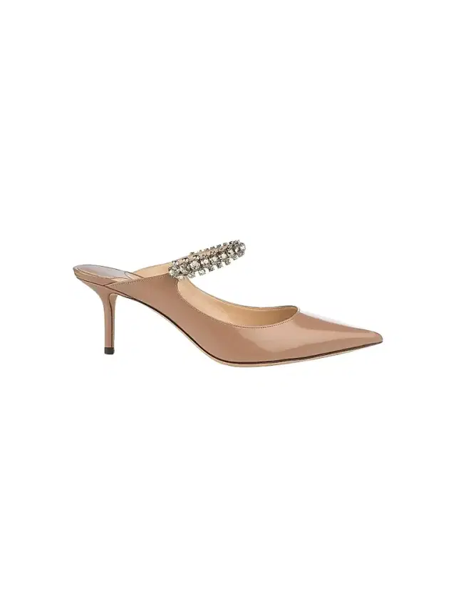 Jimmy Choo Women's Bing 65MM Embellished Patent Leather Mules - Ballet Pink