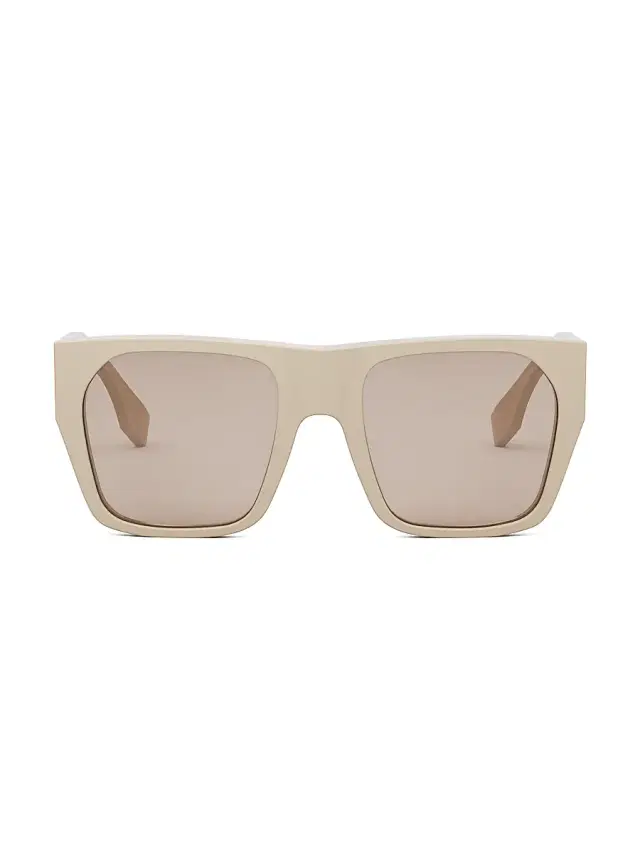 Women's Baguette 54MM Square Sunglasses - Beige Light Taupe