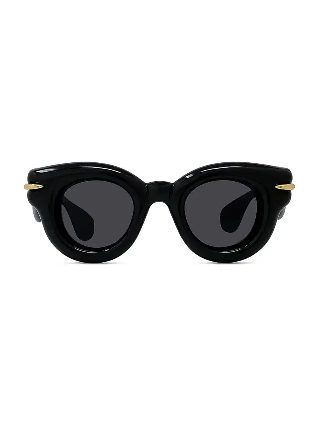 LOEWE Women's Inflated 46MM Cat-Eye Sunglasses - Black Smoke
