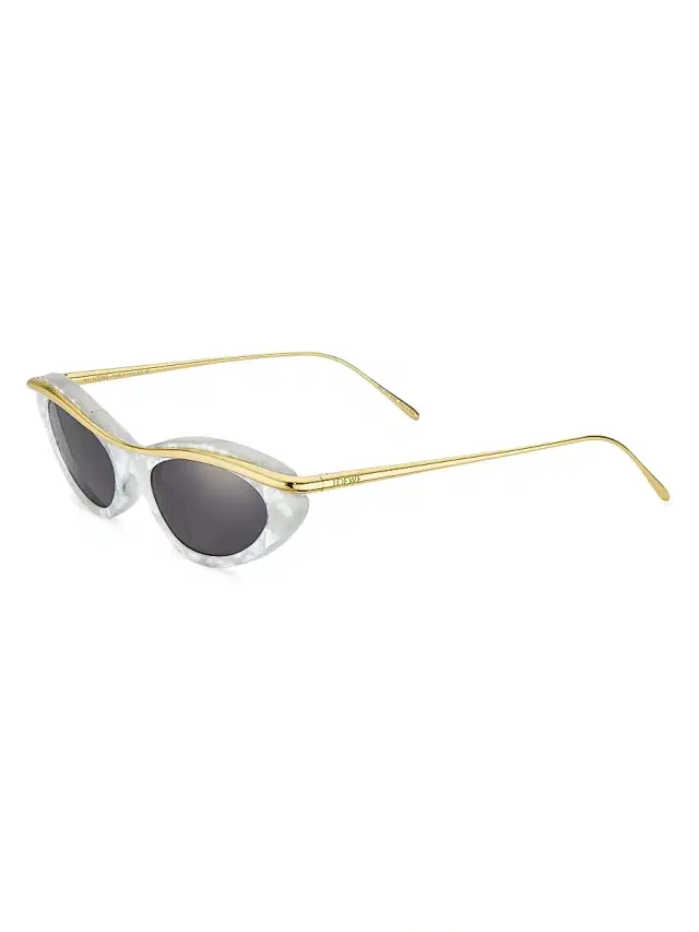 LOEWE Women's Whirl 51MM Cat-Eye Sunglasses - Mother Of Pearl Gold