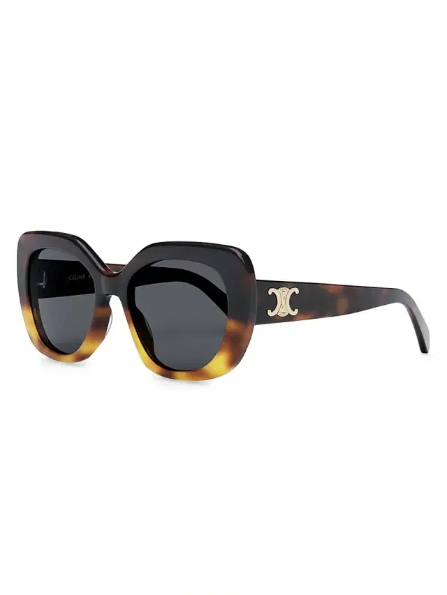 CELINE Women's 55MM Butterfly Round Sunglasses - Havana
