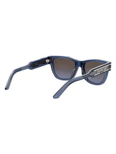 Dior Women's Signature S6U Butterfly Sunglasses - Translucent Blue Gradient | Thumbnail 6