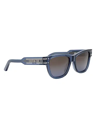 Dior Women's Signature S6U Butterfly Sunglasses - Translucent Blue Gradient | Thumbnail 8