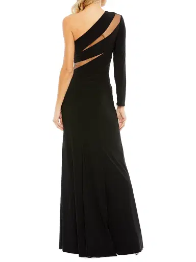 Mac Duggal Women's Jersey Cut-Out Illusion Gown | Thumbnail 2 Mac Duggal Women's Jersey Cut-Out Illusion Gown | Thumbnail 2