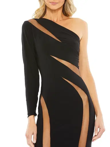Mac Duggal Women's Jersey Cut-Out Illusion Gown | Thumbnail 3 Mac Duggal Women's Jersey Cut-Out Illusion Gown | Thumbnail 3