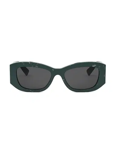 BVLGARI Women's Roma 54MM Geometric Sunglasses - Grey Green Grey | Thumbnail 2