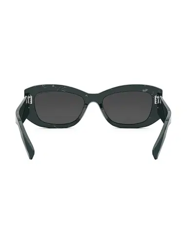BVLGARI Women's Roma 54MM Geometric Sunglasses - Grey Green Grey | Thumbnail 5