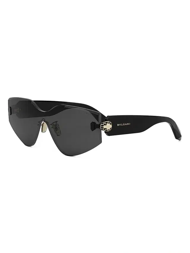 BVLGARI Women's Serpenti 142MM Mask Sunglasses - Black Black