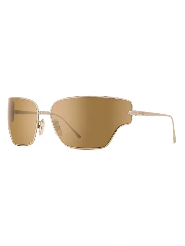 LOEWE Women's Signature 70MM Wrap Sunglasses - Brown Gold