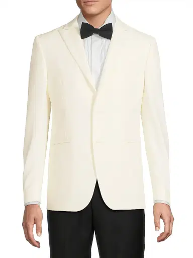 CORNELIANI Men's Peak-Lapel Tailored Jacket - White - Size 48 | Thumbnail 3 CORNELIANI Men's Peak-Lapel Tailored Jacket - White - Size 48 | Thumbnail 3