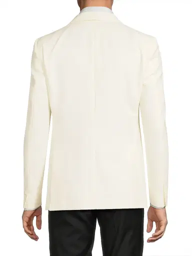 CORNELIANI Men's Peak-Lapel Tailored Jacket - White - Size 48 | Thumbnail 5 CORNELIANI Men's Peak-Lapel Tailored Jacket - White - Size 48 | Thumbnail 5