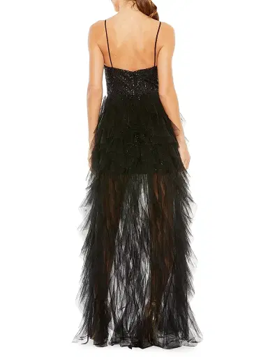 Mac Duggal Women's Sequined Sweetheart Tulle Gown - Black | Thumbnail 3