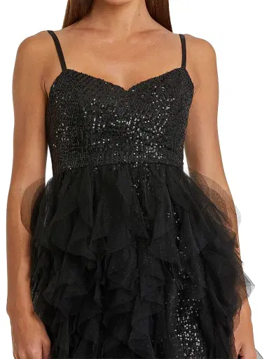 Mac Duggal Women's Sequined Sweetheart Tulle Gown - Black | Thumbnail 4