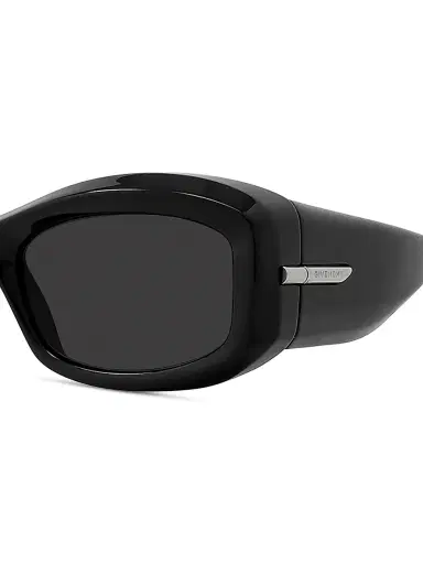 Givenchy Women's G180 56MM Square Sunglasses - Shiny Black | Thumbnail 3