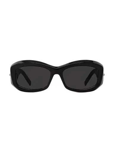 Givenchy Women's G180 56MM Square Sunglasses - Shiny Black | Thumbnail 1