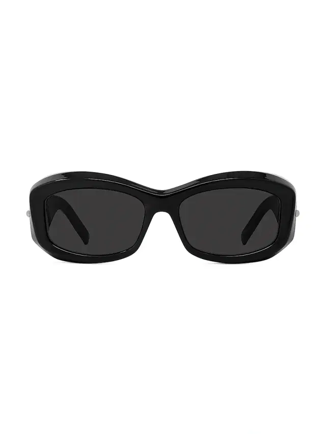 Givenchy Women's G180 56MM Square Sunglasses - Shiny Black